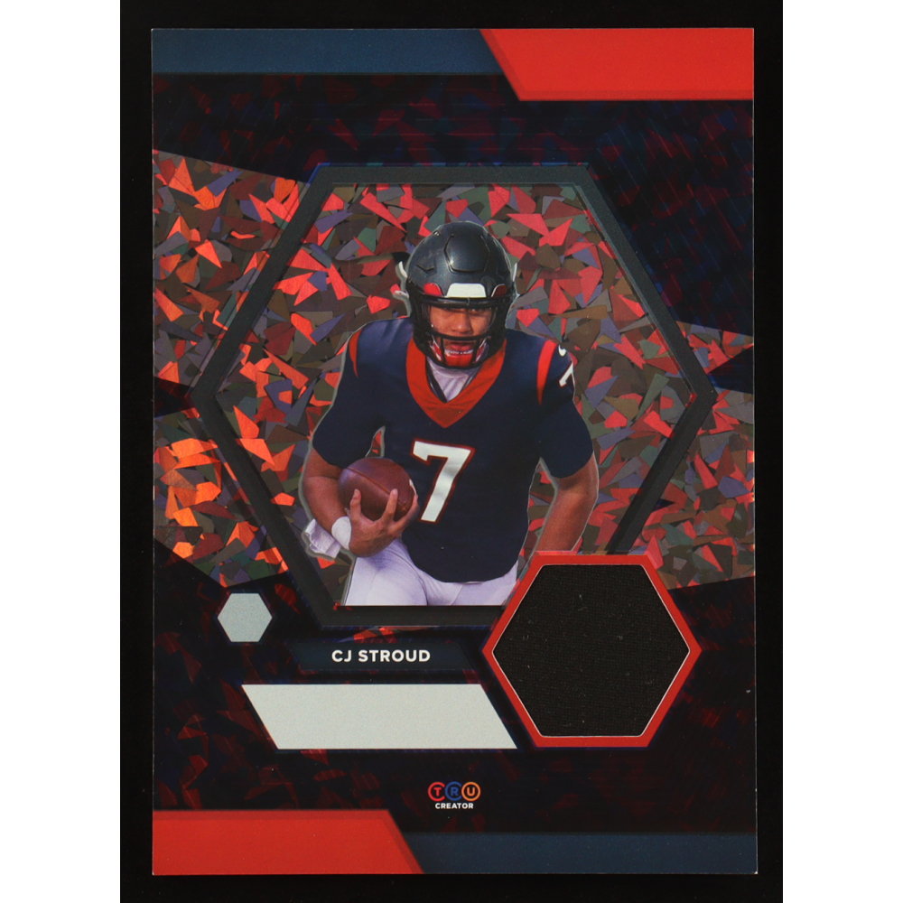 C.J. Stroud 2024 TruSport Jumbo TruCreator Cracked Ice #9 #JC-CS JSY at PristineAuction.com