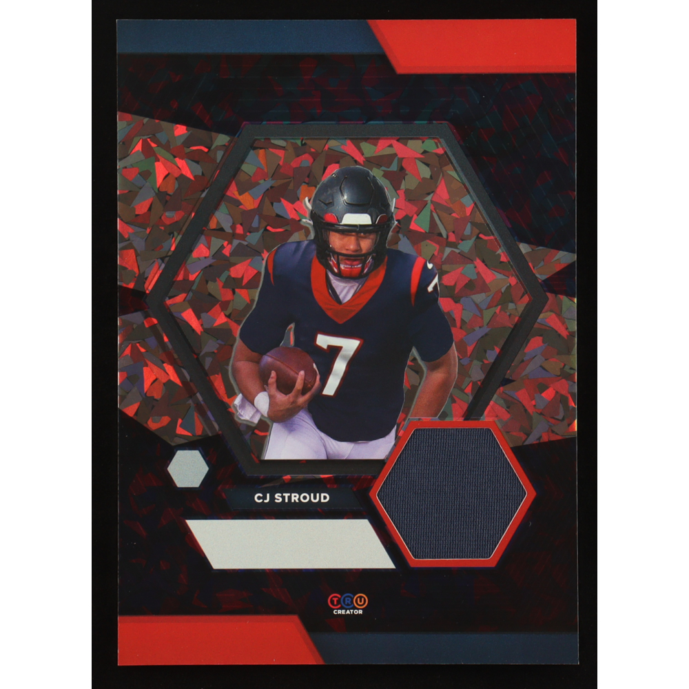 C.J. Stroud 2024 TruSport Jumbo TruCreator Cracked Ice #9 #JC-CS JSY at PristineAuction.com