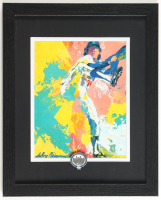 LeRoy Neiman "Fernando Valenzuela" Custom Framed Print Display with Dodger Stadium Pin at PristineAuction.com