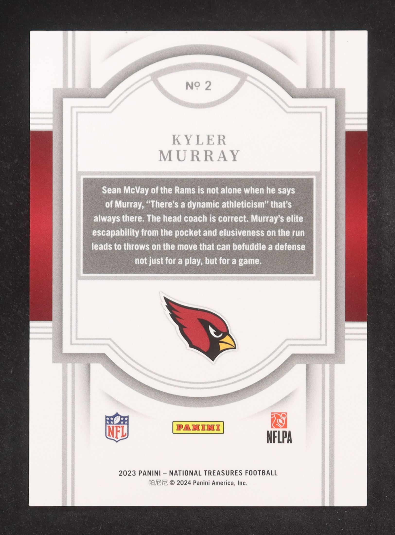 Kyler Murray 2023 Panini National Treasures Holo Silver #2 #7/25 at PristineAuction.com Kyler Murray 2023 Panini National Treasures Holo Silver #2 #7/25 at PristineAuction.com