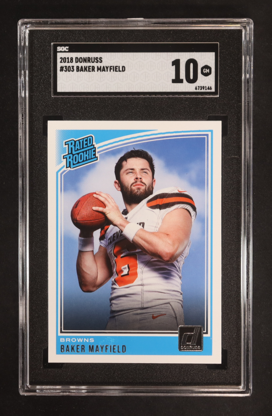Baker Mayfield 2018 Donruss #303 RR RC (SGC 10) at PristineAuction.com Baker Mayfield 2018 Donruss #303 RR RC (SGC 10) at PristineAuction.com