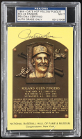 Rollie Fingers Signed Hall Of Fame Plaque Postcard (PSA) at PristineAuction.com