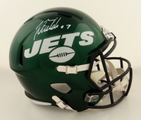 Justin Fields Signed Jets Full-Size Speed Helmet (Beckett) at PristineAuction.com