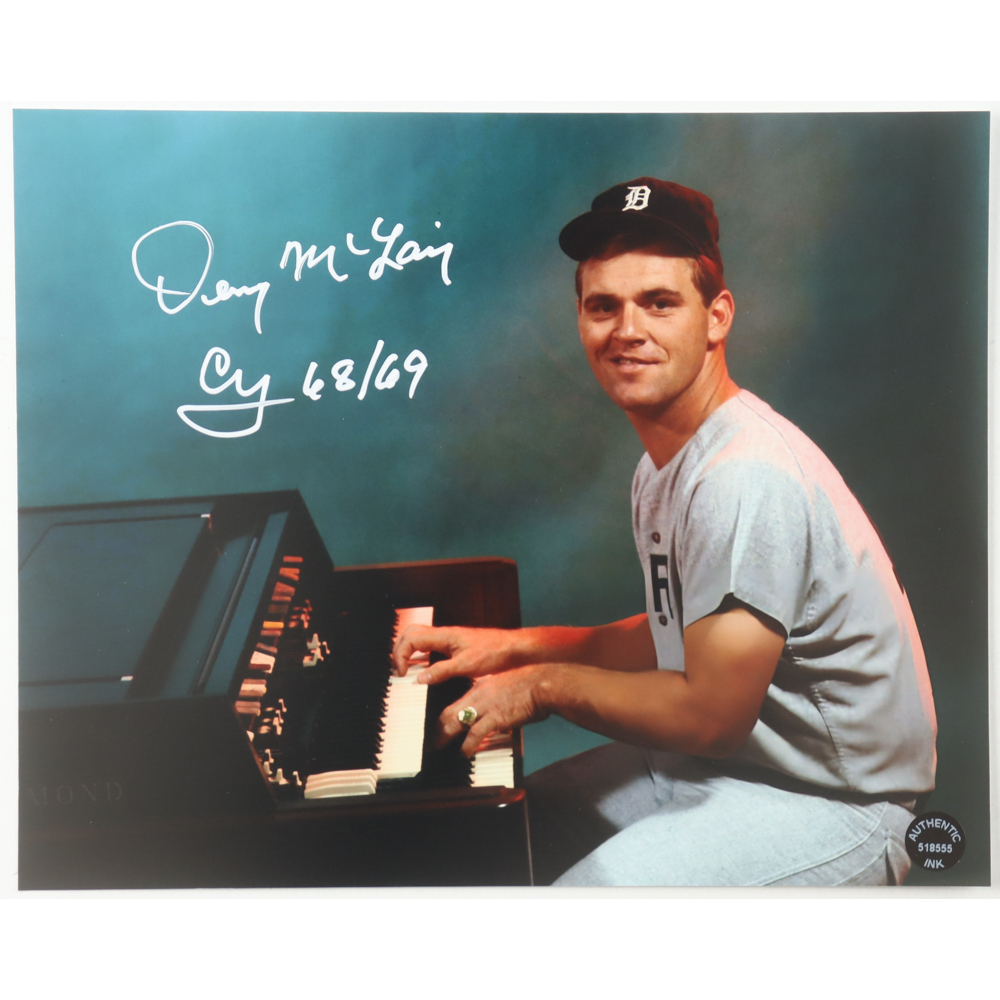 Denny McLain Signed Tigers 8x10 Photo Inscribed "Cy 68/69" (Authentic Ink) at PristineAuction.com