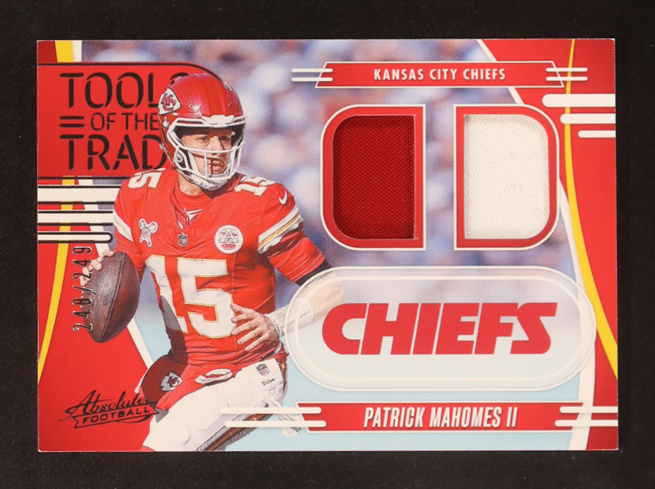 Patrick Mahomes II 2025 Absolute Tools of the Trade Double #8 #248/249 at PristineAuction.com Patrick Mahomes II 2025 Absolute Tools of the Trade Double #8 #248/249 at PristineAuction.com