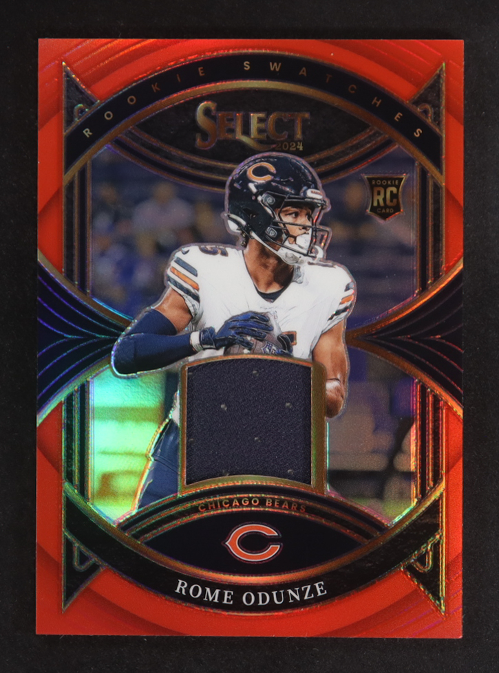 Rome Odunze 2024 Select Rookie Swatches Prizm Red #17 RC at PristineAuction.com Rome Odunze 2024 Select Rookie Swatches Prizm Red #17 RC at PristineAuction.com