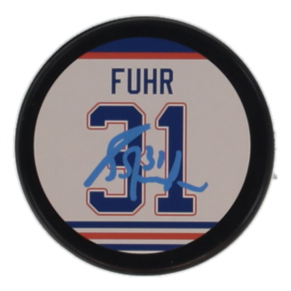 Grant Fuhr Signed Hockey Puck (JSA) at PristineAuction.com