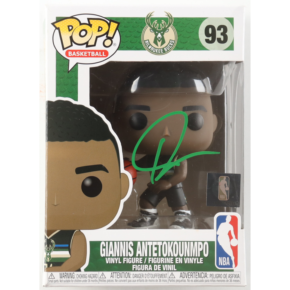 Giannis Antetokounmpo Signed Bucks #93 Funko Pop! Vinyl Figure (Beckett) at PristineAuction.com