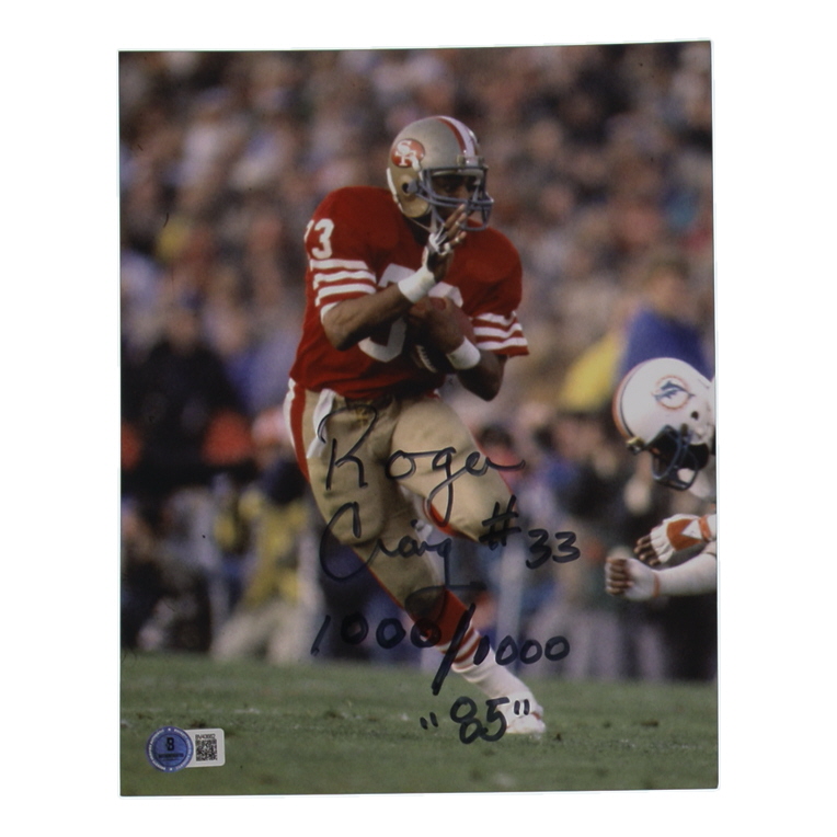 Roger Craig Signed 49ers 8x10 Photo Inscribed "1000/1000" (Beckett) at PristineAuction.com Roger Craig Signed 49ers 8x10 Photo Inscribed "1000/1000" (Beckett) at PristineAuction.com