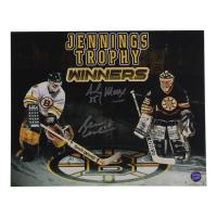 Rejean Lemelin & Andy Moog Signed Bruins 8x10 Photo (AWM) at PristineAuction.com