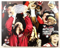Jimbo Fisher Signed Florida State Seminoles Custom Framed Canvas Display (PSA) at PristineAuction.com