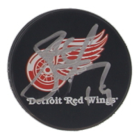 Steve Yzerman Signed Red Wings Logo Hockey Puck (JSA) at PristineAuction.com