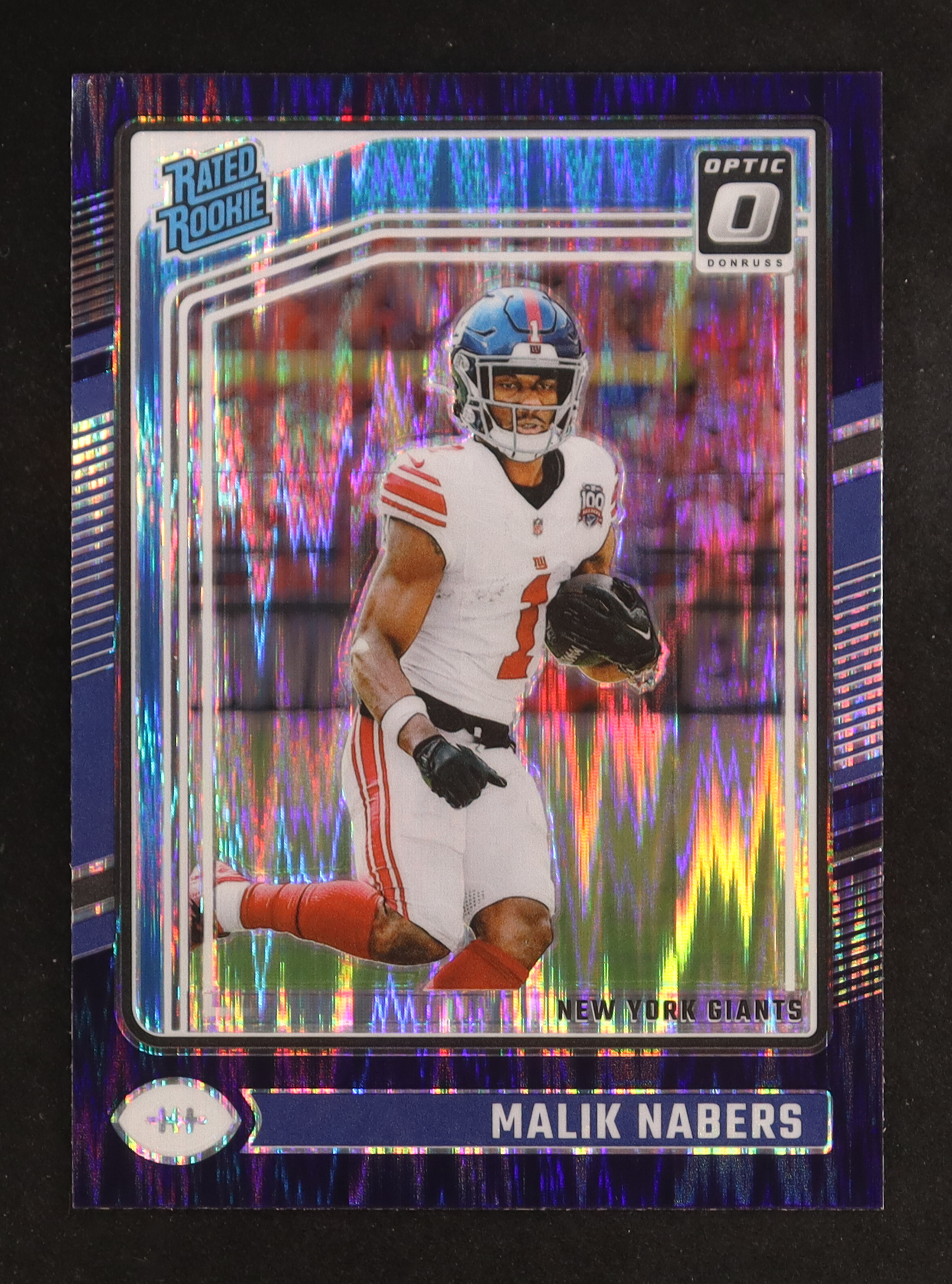 Malik Nabers 2024 Donruss Optic Purple Shock #271 RR RC at PristineAuction.com Malik Nabers 2024 Donruss Optic Purple Shock #271 RR RC at PristineAuction.com