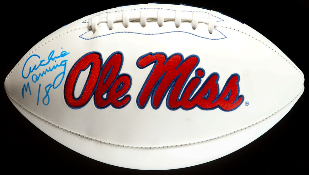 Archie Manning Signed Ole Miss Rebels Logo Football (JSA) at PristineAuction.com Archie Manning Signed Ole Miss Rebels Logo Football (JSA) at PristineAuction.com