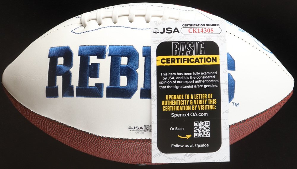 Archie Manning Signed Ole Miss Rebels Logo Football (JSA) at PristineAuction.com Archie Manning Signed Ole Miss Rebels Logo Football (JSA) at PristineAuction.com