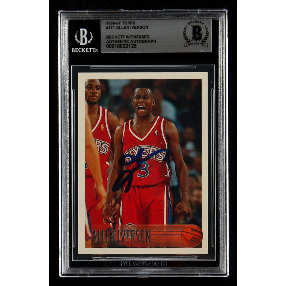 Allen Iverson Signed 1996-97 Topps #171 RC (BGS) at PristineAuction.com