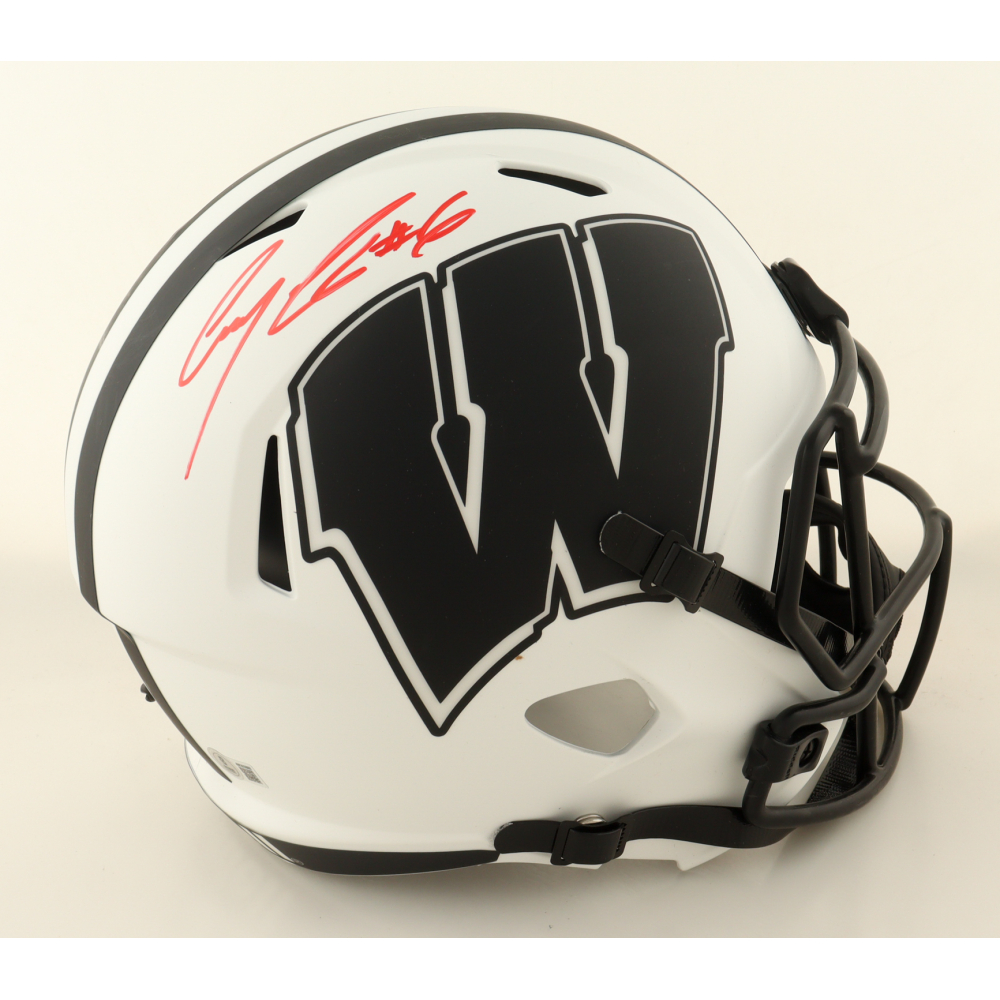 Corey Clement Signed Wisconsin Badgers Full-Size Lunar Eclipse Alternate Speed Helmet (Beckett) at PristineAuction.com