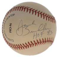 Jack Brickhouse Signed ONL Baseball Inscribed "HOF 83" (JSA) at PristineAuction.com