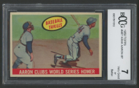 Hank Aaron 1959 Topps #467 BT/WS Homer (BCCG 7) at PristineAuction.com