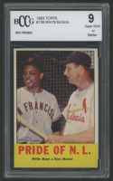 Willie Mays / Stan Musial 1963 Topps Pride of NL #138 (BCCG 9) at PristineAuction.com