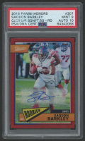 Saquon Barkley 2018 Classics Significant Signatures Red #307 #1/15 RC (PSA 9 | Auto 10) at PristineAuction.com