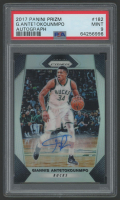 Giannis Antetokounmpo 2017 Panini Prizm Autograph #182 (PSA 9) at PristineAuction.com
