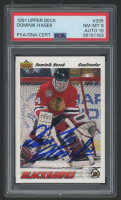 Dominik Hasek Signed 1991 Upper Deck #335 (PSA 8 | Auto 10) at PristineAuction.com