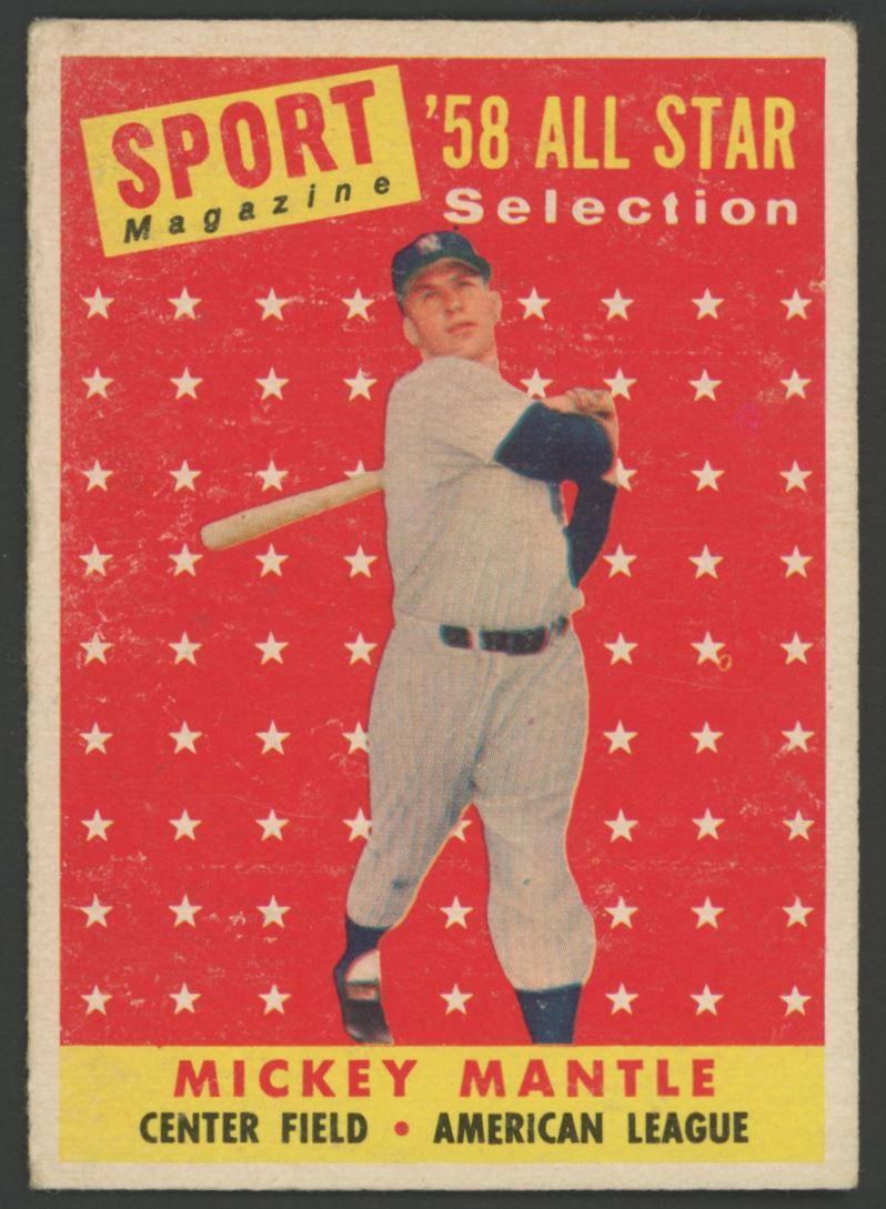 Mickey Mantle 1958 Topps #487 AS TP at PristineAuction.com Mickey Mantle 1958 Topps #487 AS TP at PristineAuction.com