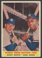 Mickey Mantle / Hank Aaron 1958 Topps #418 World Series Batting Foes at PristineAuction.com