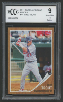 Mike Trout 2011 Topps Heritage Minors #44 RC (BCCG 9) at PristineAuction.com