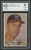 Eddie Mathews 1957 Topps #250 (BCCG 8) at PristineAuction.com