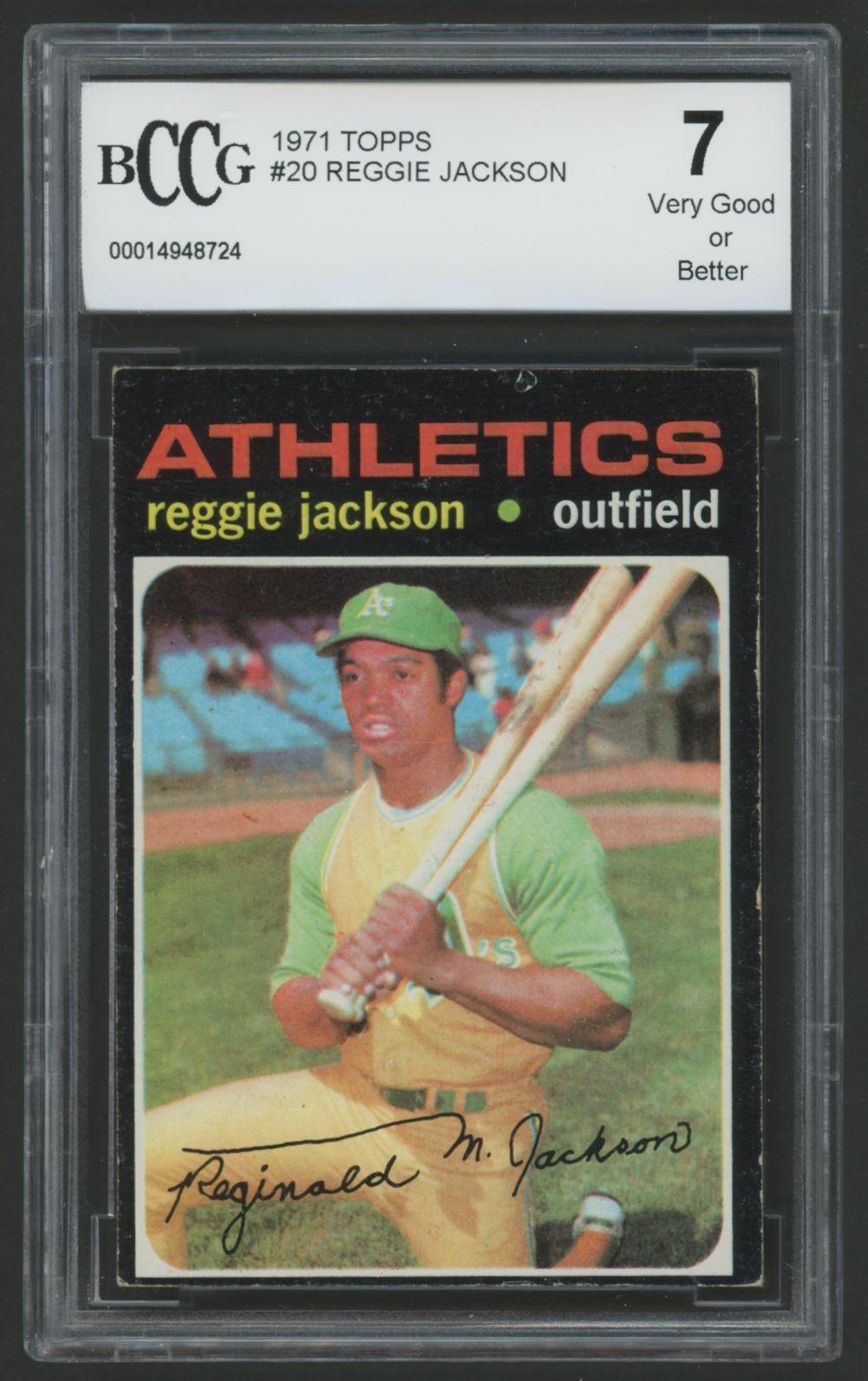 Reggie Jackson 1971 Topps #20 (BCCG 7) at PristineAuction.com Reggie Jackson 1971 Topps #20 (BCCG 7) at PristineAuction.com
