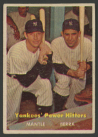 Mickey Mantle / Yogi Berra 1957 Topps #407 Yankees Power Hitters at PristineAuction.com