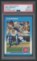 Greg Maddux 1987 Fleer Update Glossy #U68 (PSA 9 | Autograph Graded 10) at PristineAuction.com