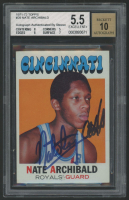 Nate Archibald Signed 1971-72 Topps #29 RC (BGS 5.5 | Autograph Graded 10) at PristineAuction.com