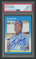 Bo Jackson Signed 1987 Fleer #369 RC (PSA 9 | Autograph Graded 10) at PristineAuction.com