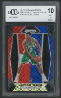 Jayson Tatum 2017-18 Panini Prizm Prizms Red White and Blue #16 (BCCG 10) at PristineAuction.com