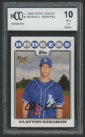 Clayton Kershaw 2008 Topps Update #UH240 RC (BCCG 10) at PristineAuction.com
