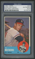 Eddie Mathews Signed 1963 Topps #275 (PSA) at PristineAuction.com