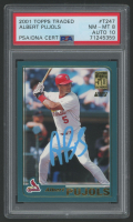 Albert Pujols Signed 2001 Topps Traded #T247 RC (PSA 8 | Autograph Graded 10) at PristineAuction.com
