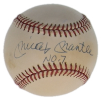 Mickey Mantle Signed OAL Baseball Inscriebd "No. 7" (Beckett) at PristineAuction.com
