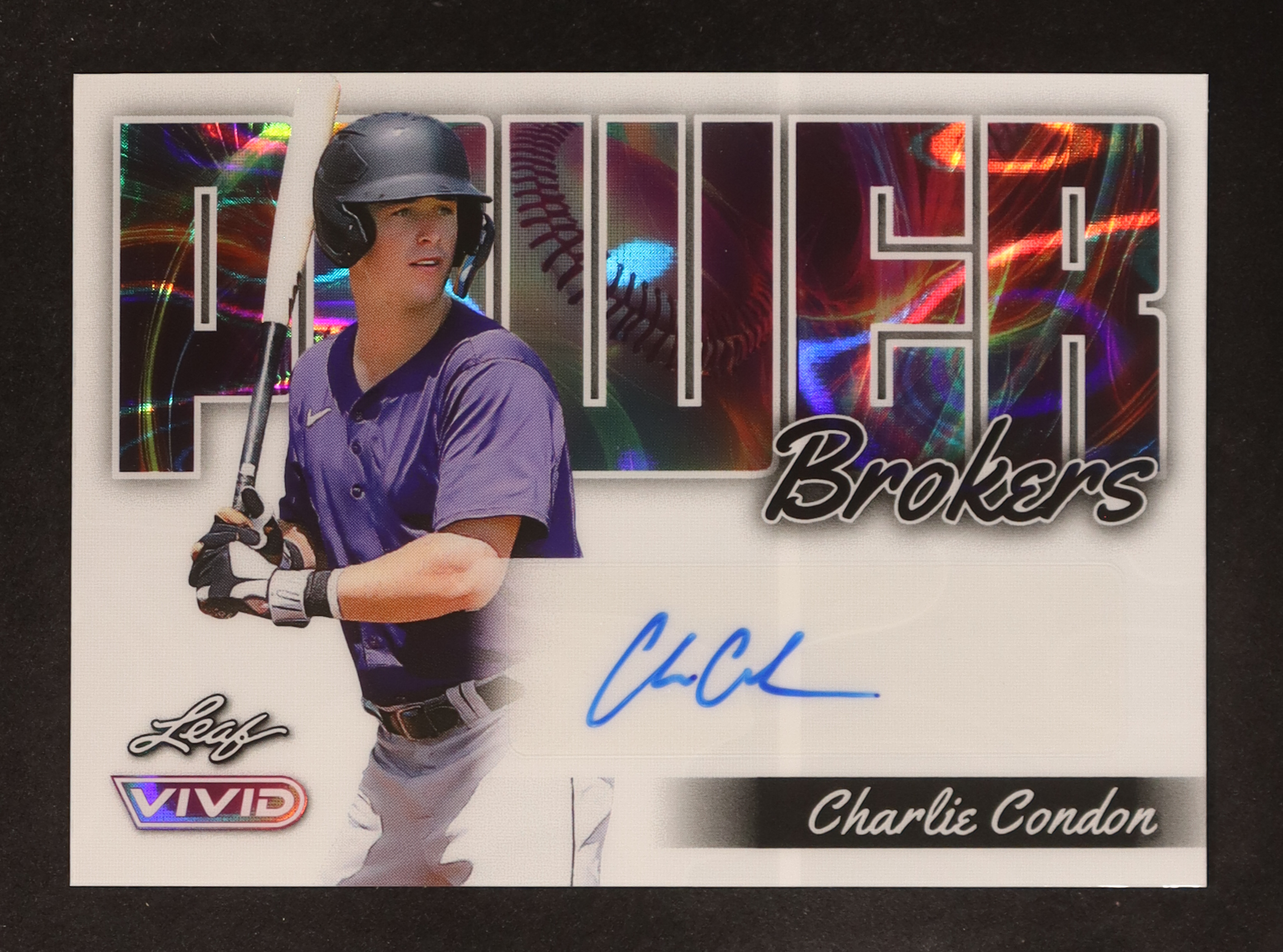 Charlie Condon 2024 Leaf Vivid Power Brokers Autograph White #PBCC1 RC #3/6 at PristineAuction.com Charlie Condon 2024 Leaf Vivid Power Brokers Autograph White #PBCC1 RC #3/6 at PristineAuction.com