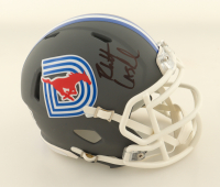 Rhett Lashlee Signed SMU Mustangs Slate Alternate Speed Mini Helmet (Beckett) at PristineAuction.com