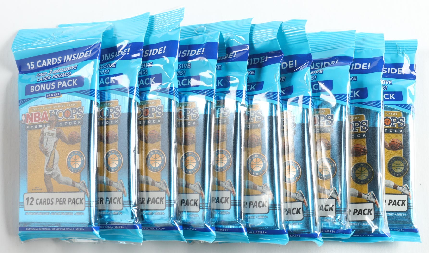 2019-20 Panini Hoops Premium Stock Basketball Fat Pack Lot Of (10) Packs at PristineAuction.com 2019-20 Panini Hoops Premium Stock Basketball Fat Pack Lot Of (10) Packs at PristineAuction.com