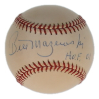 Bill Mazeroski Signed ONL Baseball Inscribed "HOF 01" (JSA) at PristineAuction.com