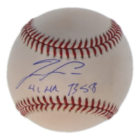 Ronald Acuna Jr. Signed OML Baseball Inscribed "41 HR 73 SB" (JSA) at PristineAuction.com