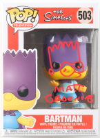 Matt Groening Signed "The Simpsons" #503 Bartman Funko Pop! Vinyl Figure with Bart Character Sketch (Beckett) at PristineAuction.com