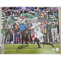 Saquon Barkley Signed Eagles "Reverse Hurdle" 16x20 Photo (Beckett) at PristineAuction.com