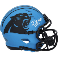 Xavier Legette Signed Panthers Rave Alternate Speed Mini Helmet (Fanatics) at PristineAuction.com