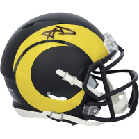 Aaron Donald Signed Rams Rivalries Alternate Speed Mini Helmet (Fanatics) at PristineAuction.com